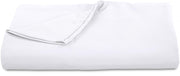 Royale Linens 300 Thread Count 100% Long Staple Combed Cotton Flat Sheet - Super Soft - Top Sheet - Flat Sheet Sold Separately - Breathable, Cool & Crisp Percale Flat Sheet Only (White)