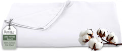 Royale Linens 300 Thread Count 100% Long Staple Combed Cotton Flat Sheet - Super Soft - Top Sheet - Breathable, Cool & Crisp Percale Flat Sheet Only
