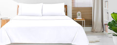 Royale Linens Queen Size Flat Sheet Only - Brushed 1800 Microfiber - Ultra Soft & Breathable - Wrinkle & Stain Resistant - Hotel Quality Flat Sheet Sold Separately - Top Sheet For Bed - (Queen, White)