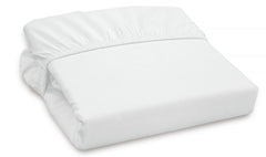 ROYALE LINENS 300 Thread Count 100% Long Staple Combed Cotton Fitted Sheet - Super Soft Deep Pocket Bottom Sheet - White Fitted Sheet Queen Size -Queen Fitted Sheet Only - Elastic Sheet (Queen,White)