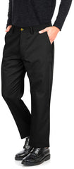 Royale Linens Men's Classic-Fit Wrinkle Free Flat Front Chino Pant Available in Big & Tall - Premium Casual Pants - Regular Straight Pants