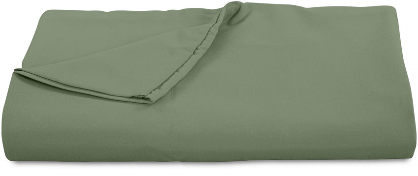 Royale Linens 300 Thread Count 100% Long Staple Combed Cotton Flat Sheet - Super Soft - Top Sheet - Full Flat Sheet Sold Separately - Breathable, Cool & Crisp Percale Flat Sheet Only (Full, Aqua)