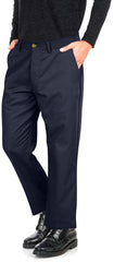 Royale Linens Men's Classic-Fit Wrinkle Free Flat Front Chino Pant Available in Big & Tall - Premium Casual Pants - Regular Straight Pants