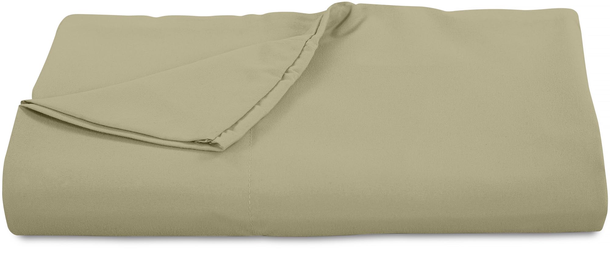 Royale Linen 300 Thread Count 100% Long Staple Combed Cotton Flat Sheet - Super Soft - Top Sheet - Queen Flat Sheet Sold Separately - Breathable, Cool & Crisp Percale Flat Sheet Only (Queen,SageGreen)