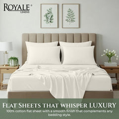144TC cotton flat sheet Ivory