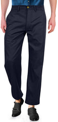 Royale Linens Men's Classic-Fit Wrinkle Free Flat Front Chino Pant Available in Big & Tall - Premium Casual Pants - Regular Straight Pants