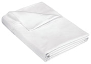 400 Thread Count 100% American Grown Cotton Flat Sheet - Cooling Sheets - Sheets - Luxury Sateen Weave - Flat Sheet Sold Separately - Soft White Flat Sheet Only ( Signature White)