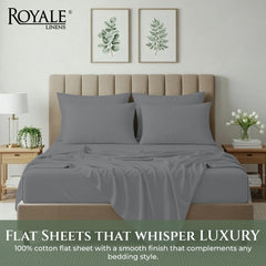 144TC cotton flat sheet Charcoal