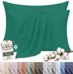 144TC cotton pillowcases Hunter Green