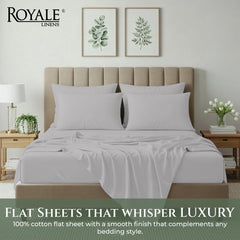 144TC cotton flat sheet Silver