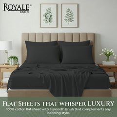 144TC cotton flat sheet Black