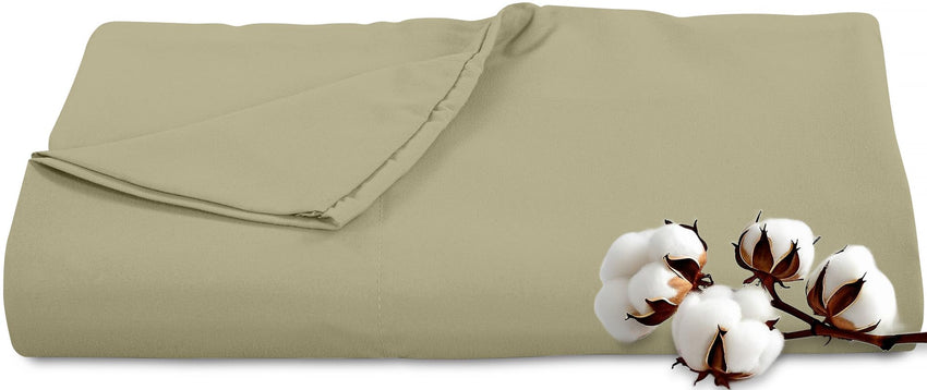Royale Linens 300 Thread Count 100% Long Staple Combed Cotton Flat Sheet - Super Soft - Top Sheet - Breathable, Cool & Crisp Percale Flat Sheet Only