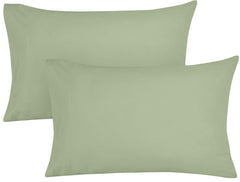 ROYALE LINENS 300 thread Count 100% Long Staple Combed Cotton Pillowcases Set Of 2 - Ultra Soft - Queen Bed Pillow Cover - 20"x30" - Breathable, Cool & Crisp Percale White Pillow Cases