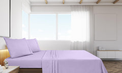 Royale Linen 2 Pack Bulk Flat Sheet - Top Sheet - Soft 1800 Microfiber - Wrinkle & Stain Resistant - for Hotel, Massage Table, Hospital, Dorm - Queen Flat Sheet Sold Separately (Queen, Lavender)