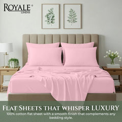 144TC cotton flat sheet Pink
