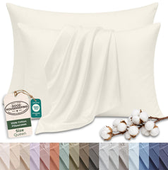 144TC cotton pillowcases Ivory