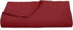 Royale Linens 300 Thread Count 100% Long Staple Combed Cotton Flat Sheet - Super Soft - Top Sheet - Queen Flat Sheet Sold Separately - Breathable, Cool & Crisp Percale Flat Sheet Only (Queen, Red)