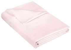 400 Thread Count 100% American Grown Cotton Flat Sheet - Cooling Sheets - Queen Sheets - Luxury Sateen Weave - Queen Flat Sheet Sold Separately - Soft Pink Flat Sheet Only (Queen, Kyoto Blush)