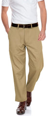 Royale Linens Men's Classic-Fit Wrinkle Free Flat Front Chino Pant Available in Big & Tall - Premium Casual Pants - Regular Straight Pants