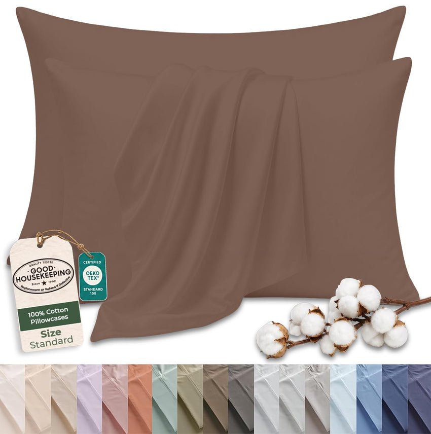 144TC cotton pillowcases Chocolate