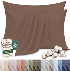 144TC cotton pillowcases Chocolate