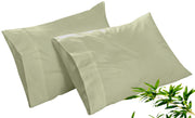 Royale Linens Cooling Pillow Cases Set of 2-100% Rayon Derived from Bamboo Cooling Pillowcase for Hot Sleepers - Soft & Silky Pillow Covers with Envelope Closure (Sage Green)