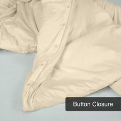 Button duvet cover Sand image 5