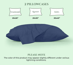 144TC cotton pillowcases Navy