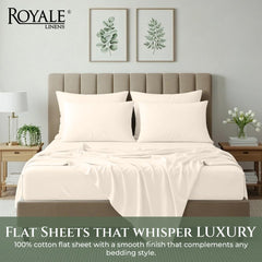 144TC cotton flat sheet Cream