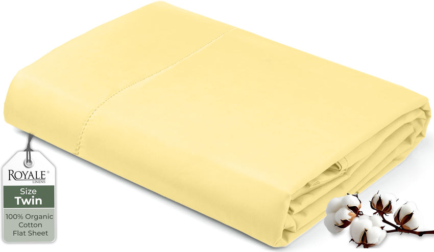 200TC cotton flat sheet Yellow - image 1