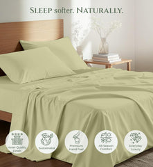 144TC cotton flat sheet Sage Green