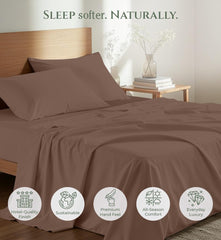 144TC cotton flat sheet Chocolate