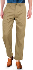 Royale Linens Men's Classic-Fit Wrinkle Free Flat Front Chino Pant Available in Big & Tall - Premium Casual Pants - Regular Straight Pants