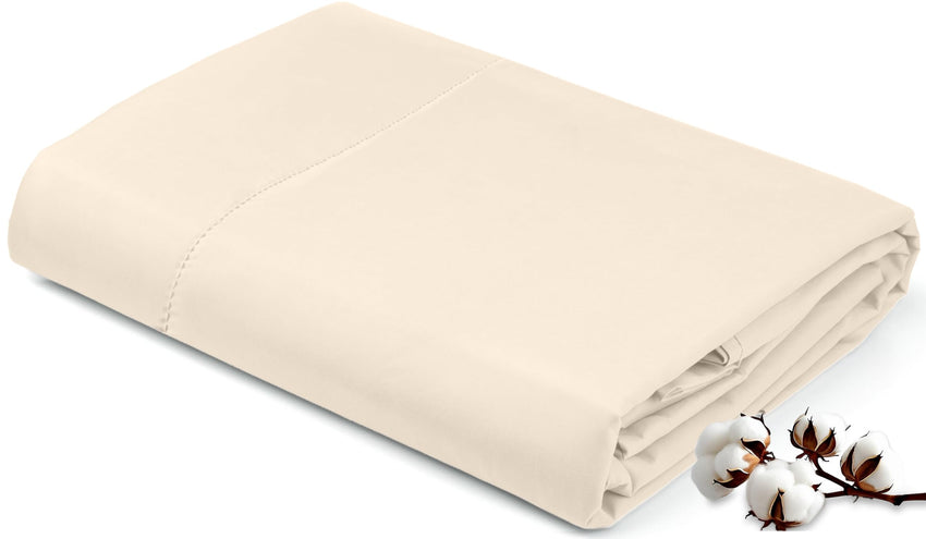 200TC cotton flat sheet Cream - image 1