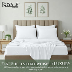 144TC cotton flat sheet White