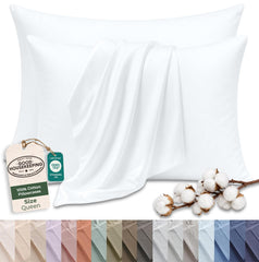 144TC cotton pillowcases White