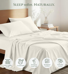 144TC cotton flat sheet Ivory