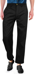 Royale Linens Men's Classic-Fit Wrinkle Free Flat Front Chino Pant Available in Big & Tall - Premium Casual Pants - Regular Straight Pants