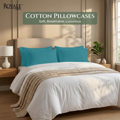 144TC cotton pillowcases Teal