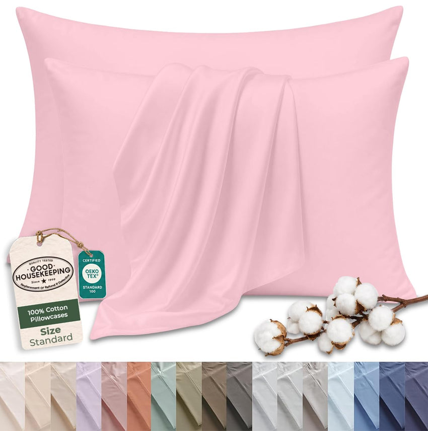 144TC cotton pillowcases Pink