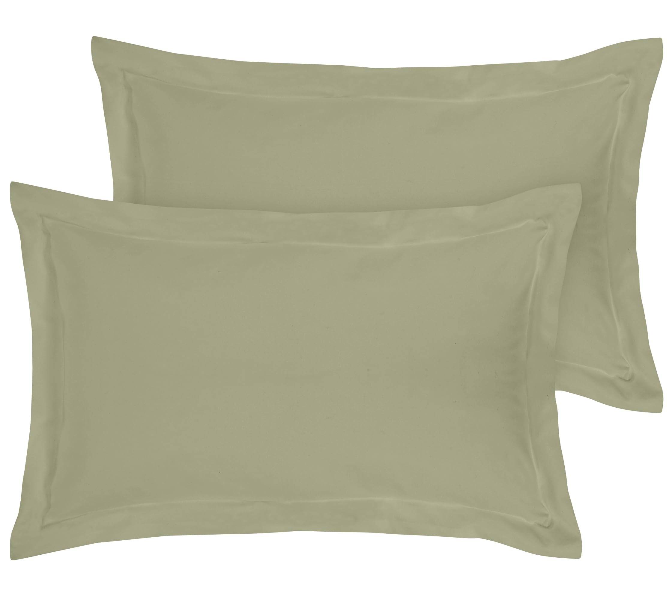 Royale Linens Pillow Shams 2 Pack Queen Size 20x30 Inch -Brushed 1800 Microfiber -Bed Pillow Shams, Wrinkle & Fade Resistant Super Soft and Cozy -Back Overlap Closure - Oxford Pillowcase (Queen, Sage)