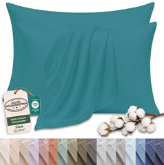 144TC cotton pillowcases Teal