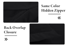 ROYALE LINENS Black Duvet Cover Queen Size - Queen Duvet Cover Set - 3 Piece Double Brushed Queen Duvet Covers with Zipper Closure, 1 Queen Duvet Cover 90x90 inches and 2 Pillow Shams (Queen, Black)