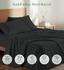 144TC cotton flat sheet Black