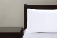 Royale Linens Queen Pillowcase Set of 2 - Bed Pillow Cover - 20" x 30" - White Pillowcases - 1800 Brushed Microfiber, Wrinkle & Fade Resistant - Soft & Cozy- Queen Size Pillow Case (Queen, White)