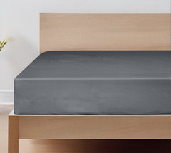 Royale Linens 100% Organic Cotton Percale Weave Super Soft Deep Pocket Bottom Sheets Elastic Sheet Fitted Sheets Only