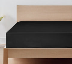 Royale Linens 100% Organic Cotton Percale Weave Super Soft Deep Pocket Bottom Sheets Elastic Sheet Fitted Sheets Only