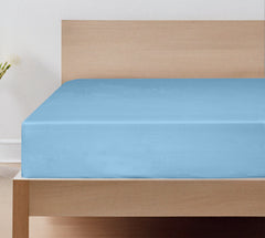 Royale Linens 100% Organic Cotton Percale Weave Super Soft Deep Pocket Bottom Sheets Elastic Sheet Fitted Sheets Only