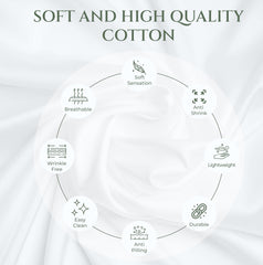 144TC cotton flat sheet White