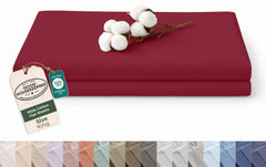 144TC cotton flat sheet Red